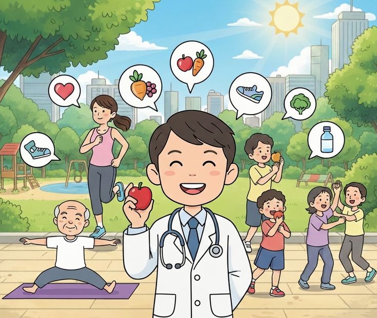 kesehatan, pola hidup sehat, animasi kesehatan